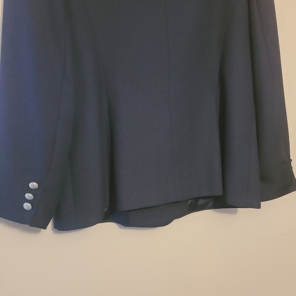 SuitsMe | Women's Vintage Dark Blue Military Style Career Blazer (Size 10) - Picture 11 of 13